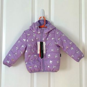 Baby pastel purple puffer jacket brand new with tags 12-18 months by Joe Fresh